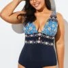 Charming Printed Cut Out One Piece Swimsuit 2 Charming Printed Cut Out One Piece Swimsuit -Maraluxe Swimwear Shop b sfop1911121 1