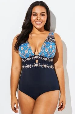 Charming Printed Cut Out One Piece Swimsuit 10 Charming Printed Cut Out One Piece Swimsuit -Maraluxe Swimwear Shop b sfop1911121 3