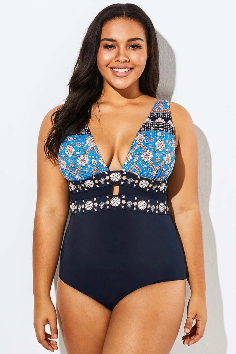 Charming Printed Cut Out One Piece Swimsuit 5 Charming Printed Cut Out One Piece Swimsuit - Image 3