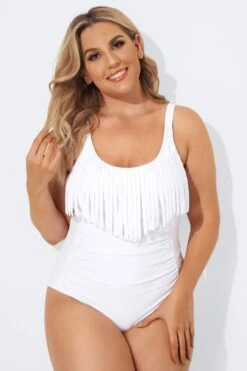 White Fringe One-Piece Swimsuits For Lady -Maraluxe Swimwear Shop b sfop2003074 4