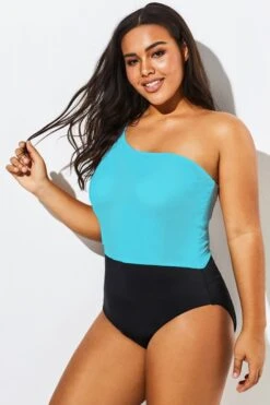 Vintage Mesh One Shoulder One Piece Swimsuit -Maraluxe Swimwear Shop b sfop2003224 55