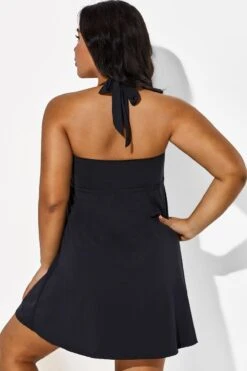 Black Bow Classic Halter Swimdress For Lady 13 Black Bow Classic Halter Swimdress For Lady -Maraluxe Swimwear Shop b sfsd1911026 5