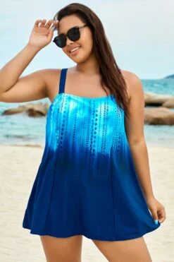 Blue Ocean Square Neckline Women Stylish Swimdress -Maraluxe Swimwear Shop b sfsd1911027 5