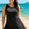 Black Elegant Women Mesh High Neck Swimdress -Maraluxe Swimwear Shop b sfsd1911036 1