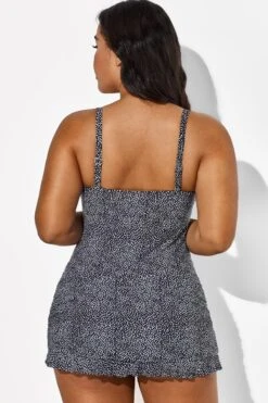 Black Twist Front Sweetheart Neckline Ruffle Swimdress 13 Black Twist Front Sweetheart Neckline Ruffle Swimdress -Maraluxe Swimwear Shop b sfsd1911039 2