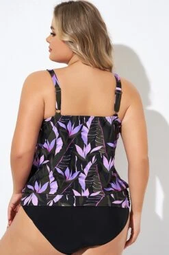 Adjustable Straps Blouson Lady Tankini Top -Maraluxe Swimwear Shop b sftan010007 2