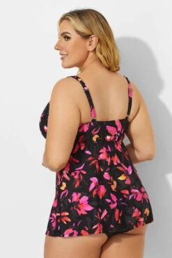 Flower Sweetheart Underwire Adjustable Straps Tankini -Maraluxe Swimwear Shop b sftan1911044 3