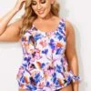 Floral Printed Side Tie Women Tankini Top -Maraluxe Swimwear Shop b sftan2003045 1