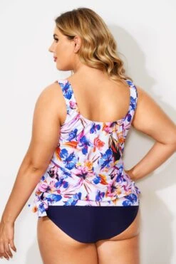 Floral Printed Side Tie Women Tankini Top -Maraluxe Swimwear Shop b sftan2003045 2