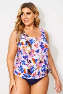 Floral Printed Side Tie Women Tankini Top -Maraluxe Swimwear Shop b sftan2003045 4