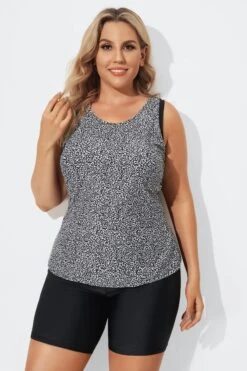 Black Leopard Longer Length Sport Tankini Set -Maraluxe Swimwear Shop b sftan2003079 4