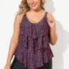 Black Pink Dot Tiered-Ruffle Tankini Set -Maraluxe Swimwear Shop b sftan2003097 1