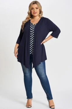 Navy Bias Stripe Layered 2-in-1 Tunic -Maraluxe Swimwear Shop c top001001 6