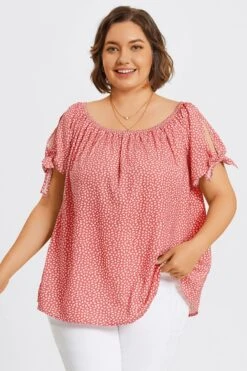 Loose Cut Off-Shoulder Tie Detail Top -Maraluxe Swimwear Shop c topbc034001 3