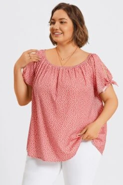 Loose Cut Off-Shoulder Tie Detail Top -Maraluxe Swimwear Shop c topbc034001 4