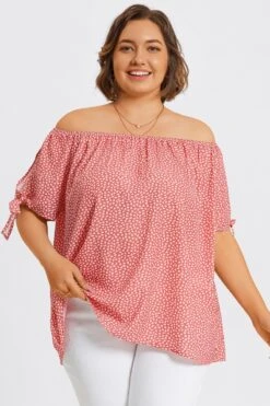 Loose Cut Off-Shoulder Tie Detail Top -Maraluxe Swimwear Shop c topbc034001 5