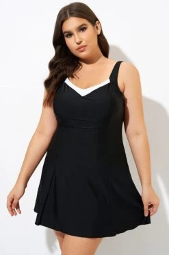 Classic Wide Straps Sweetheart Neckline Swimdress -Maraluxe Swimwear Shop dsc00093