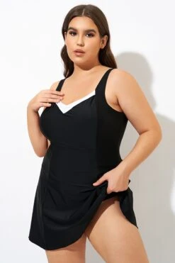 Classic Wide Straps Sweetheart Neckline Swimdress -Maraluxe Swimwear Shop dsc00119