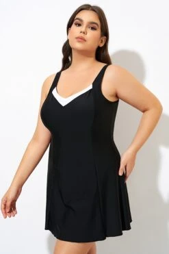 Classic Wide Straps Sweetheart Neckline Swimdress -Maraluxe Swimwear Shop dsc00132