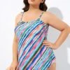 Multi Color Scarf Bandeau Longer Length Tankini Top -Maraluxe Swimwear Shop dsc06708 1