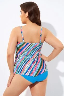 Multi Color Scarf Bandeau Longer Length Tankini Top 9 Multi Color Scarf Bandeau Longer Length Tankini Top -Maraluxe Swimwear Shop dsc06726 1