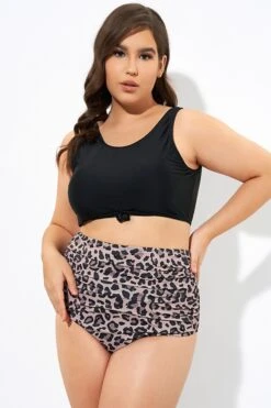 Black Wide Strap Knot Front Bikini Top -Maraluxe Swimwear Shop dsc07099