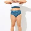 Elegant High Waist Stripe Swim Bottom -Maraluxe Swimwear Shop dsc08919