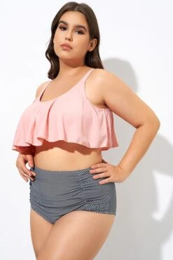 Womens High Waisted Falbala 2 Tiered Bikini Top -Maraluxe Swimwear Shop dsc08969 1