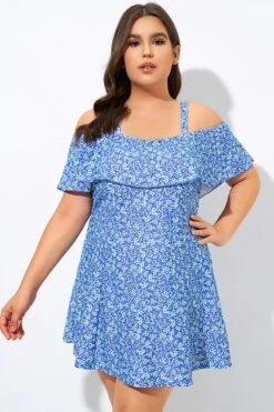 Pretty Ditsy Prints Off-the-Shoulder Swimdress -Maraluxe Swimwear Shop dsc09000 2