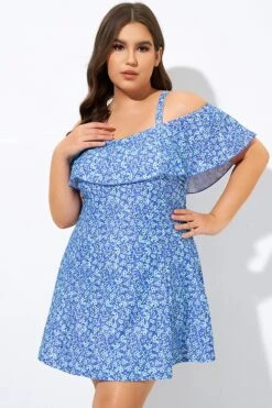 Pretty Ditsy Prints Off-the-Shoulder Swimdress -Maraluxe Swimwear Shop dsc09001 2